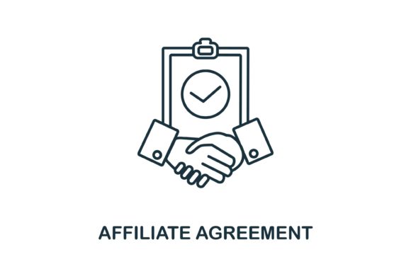 Affiliate Agreement Icon for Modern Graphics and Icons