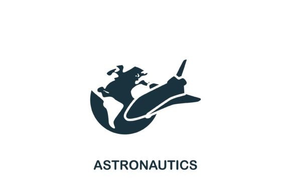 Astronautics Icon: A Modern Graphic for Web and Editorial Use