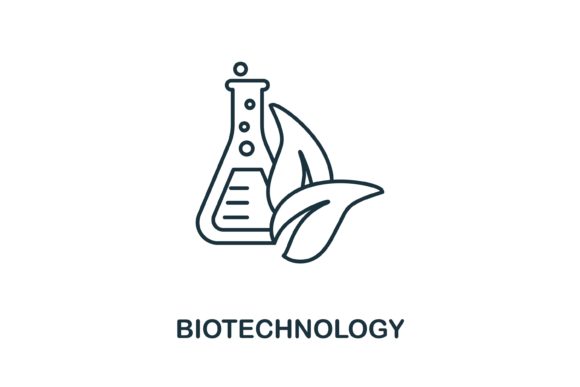 Biotechnology Icon: A Modern Graphic Asset for Content Publishing