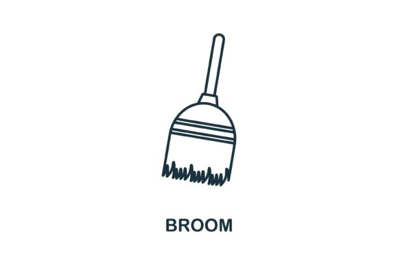 Broom Icon – A Versatile Graphic for Digital Sellers