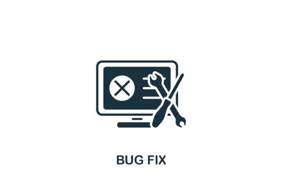Bug Fix Icon: A Modern Graphic for Web and Editorial Design
