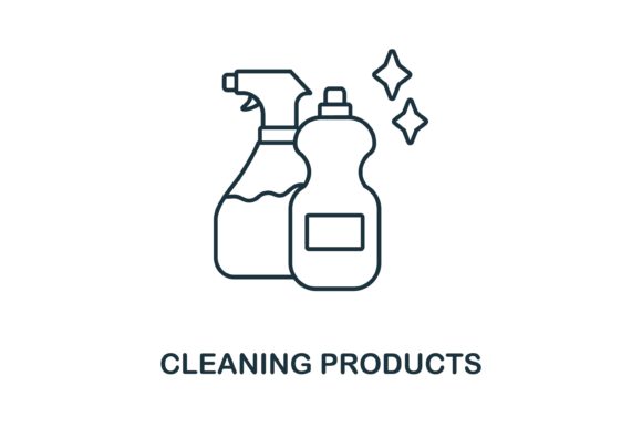 Cleaning Products Icon for Handmade Crafts and Graphics