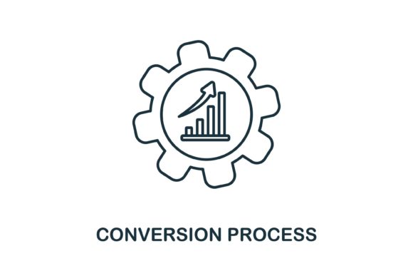 Conversion Process Icon for Branding and Marketing Graphics