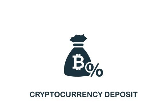 Cryptocurrency Deposit Icon for Modern Graphics