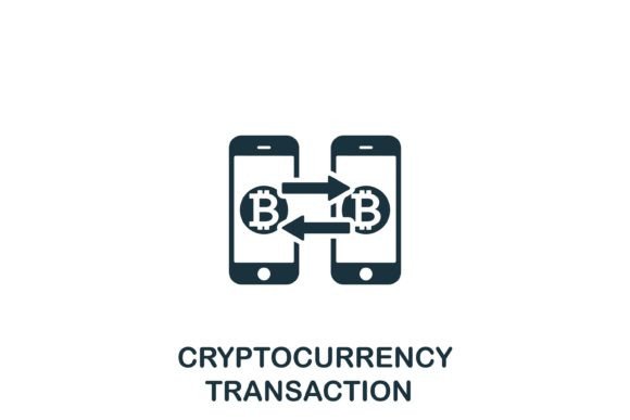 Cryptocurrency Transaction Icon for Digital Products