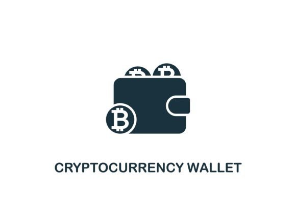 Cryptocurrency Wallet Icon for Modern Graphics