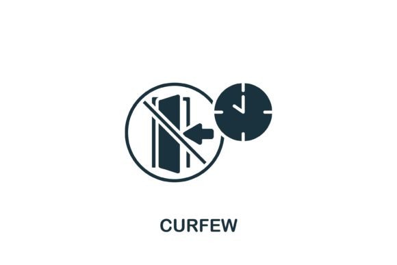Curfew Icon: A Simple Graphic for Modern Branding