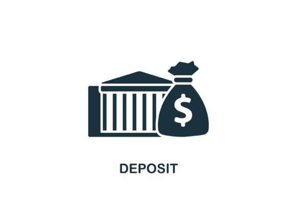 Deposit Icon: A Modern Graphic Asset for Clean Website Design
