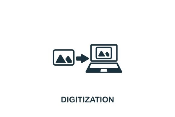 Digitization Icon for Modern Business Graphics