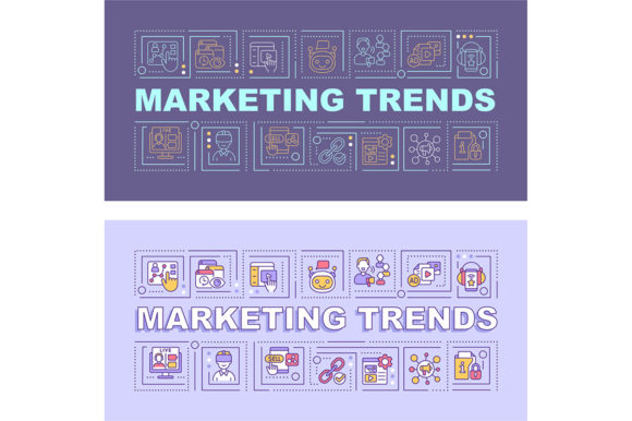 Marketing Trends Word Concepts Banners - Graphic Templates for Handmade Creations