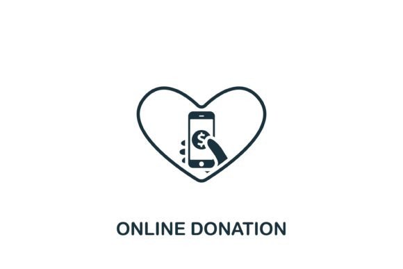 Online Donation Icon: A Versatile Graphic for Content Publishing