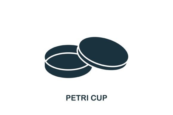 Petri Cup Icon for Branding and Graphics