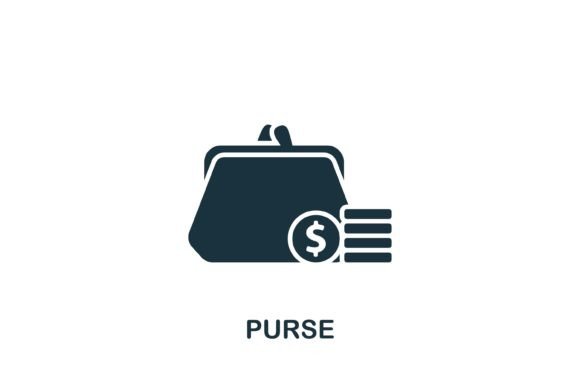 Purse Icon Graphic for Crafting and Design