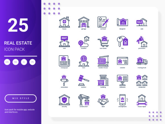 Real Estate Icon Pack for Crafting and Graphics