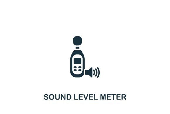 Sound Level Meter Icon for Branding and Graphic Design