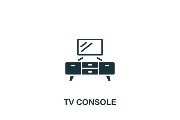 Tv Console Icon for Modern Graphics and Icons