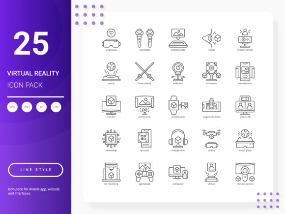 Virtual Reality Icon Pack for Local Business Graphics